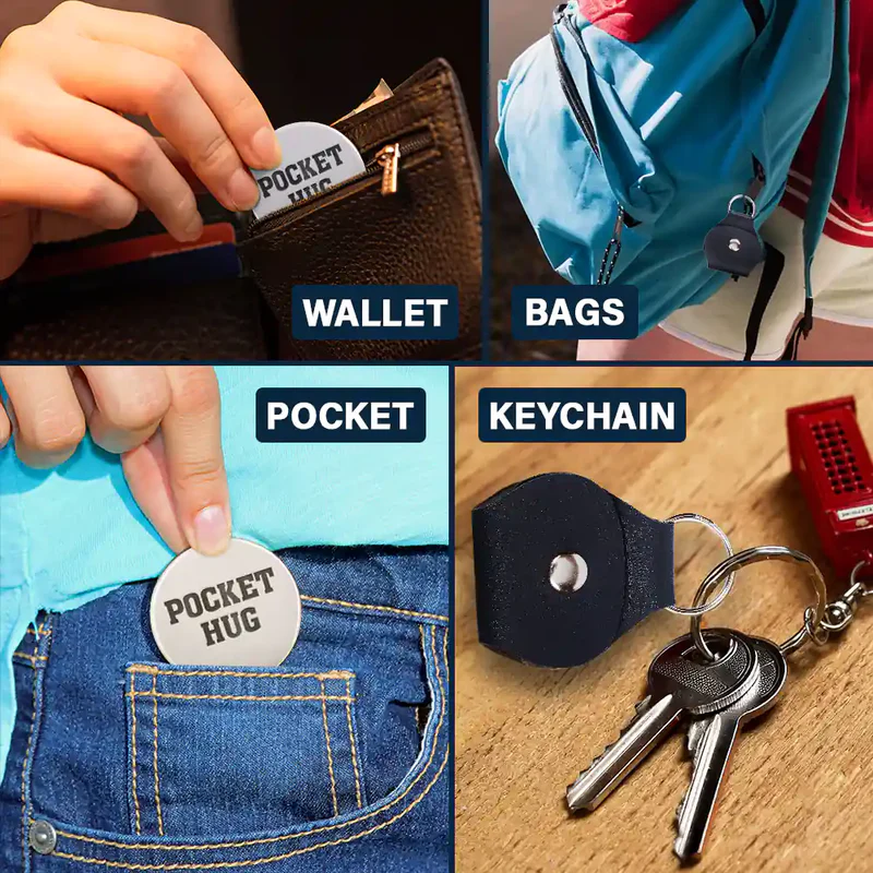 My Son Grandson Keep Moving Forward Son - Personalized Leather Pocket Hug