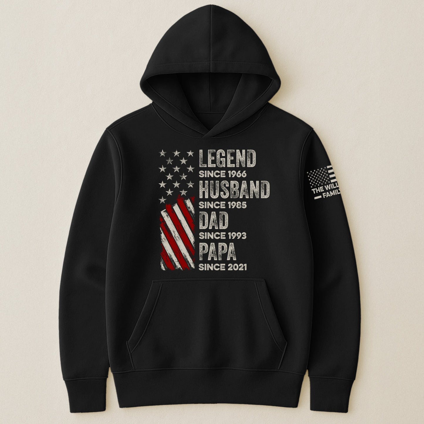 Father's Day Gifts, Legend, Husband, Dad And Grandpa Custom Family Name - Personalized Hoodie