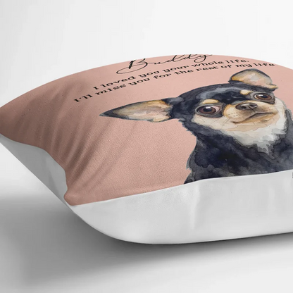 Custom Photo Realistic Watercolor Art Memorial Dog Cat If Love Alone Could Have Kept You Here - Personalized Pillow