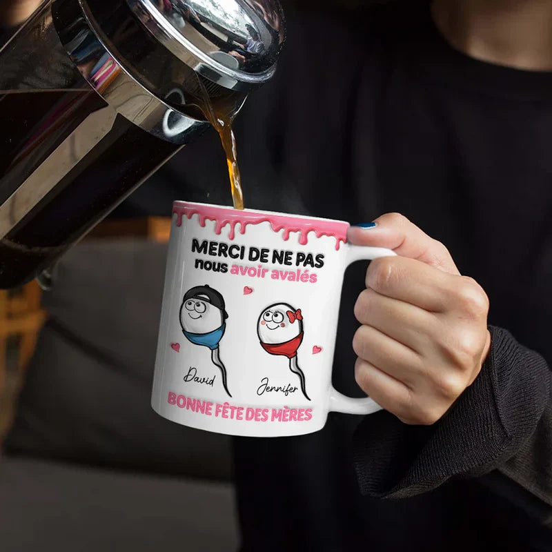 Merci De Ne Pas Avoir Avalé - Impression Effet 3D Gonflé - Tasse Personnalisée