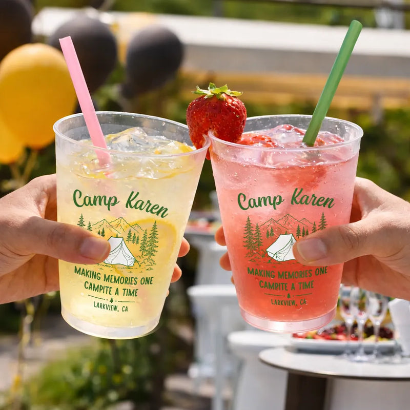 Making Memories One Campsite At A Time Party - Personalized Frosted Cups