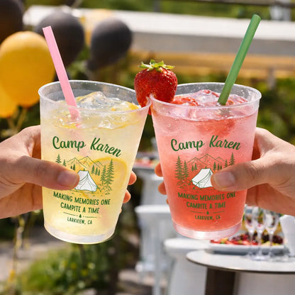 Making Memories One Campsite At A Time Party - Personalized Frosted Cups