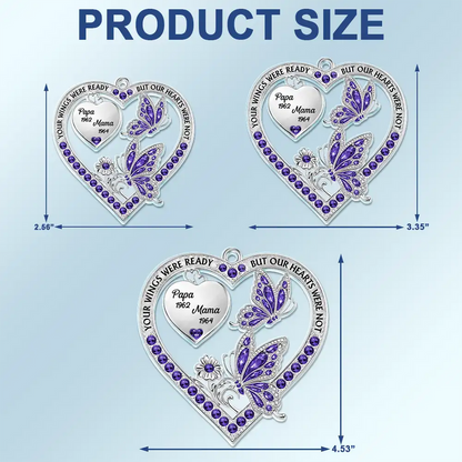 Memorial Your Wings Were Ready 3D Effect - Personalized Acrylic Car Hanger