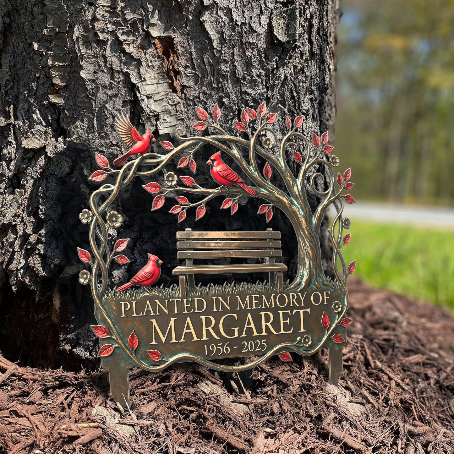 Memorial Stake Cardinal Remembrance Gift - Personalized Garden Stake