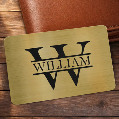 Monogram Wherever Your Journey In Life May Take You - Personalized Aluminum Wallet Card