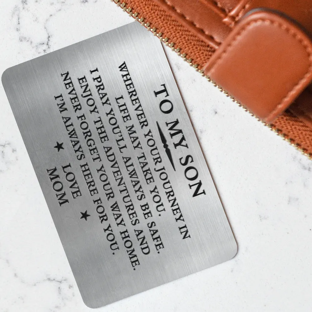 Monogram Wherever Your Journey In Life May Take You - Personalized Aluminum Wallet Card
