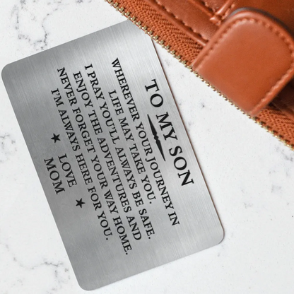 Monogram Wherever Your Journey In Life May Take You - Personalized Aluminum Wallet Card