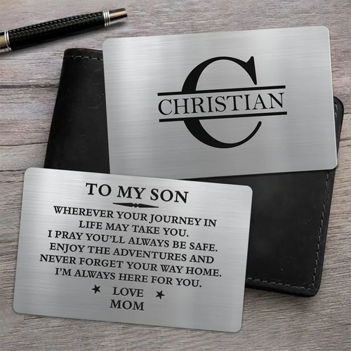 Monogram Wherever Your Journey In Life May Take You - Personalized Aluminum Wallet Card