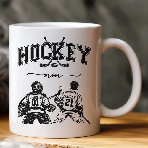 Mother's Day Gifts, Custom Hockey Mom, Grandma - Personalized Mug