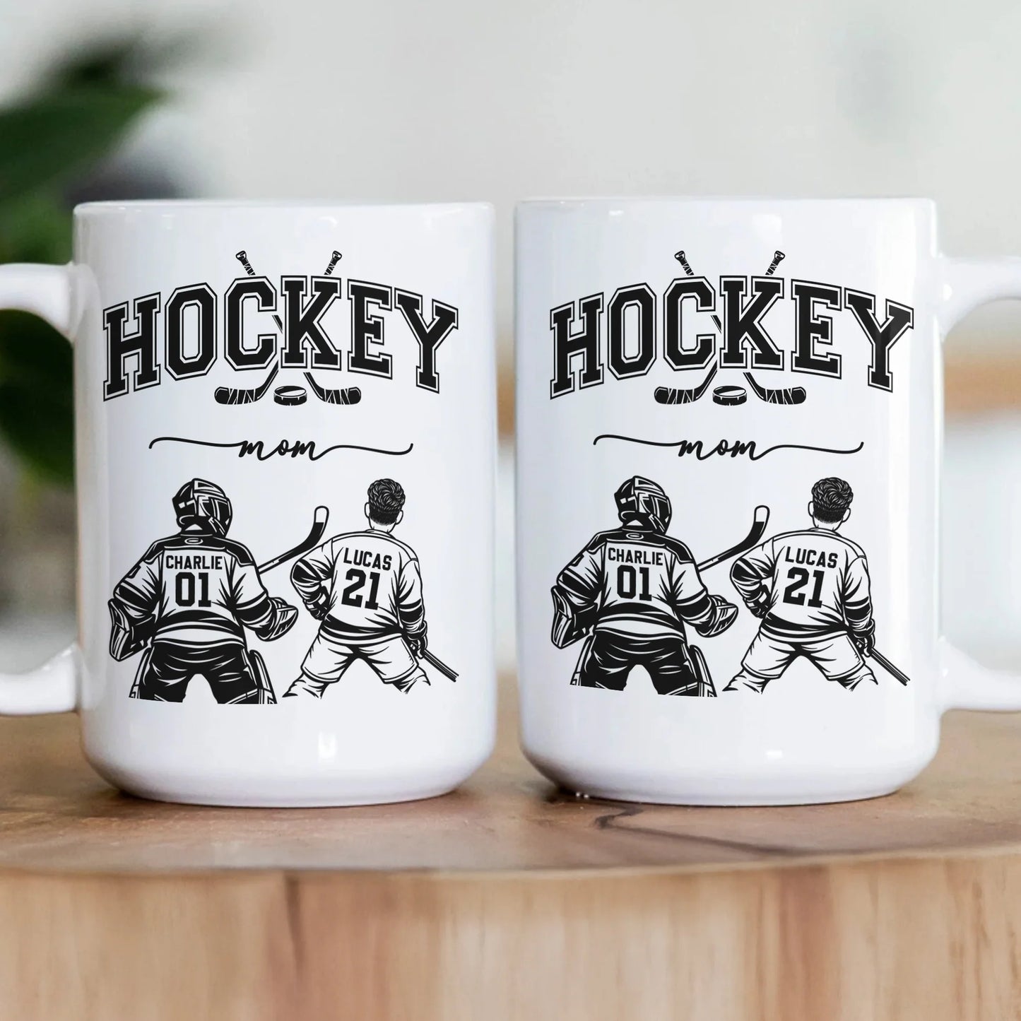Mother's Day Gifts, Custom Hockey Mom, Grandma - Personalized Mug