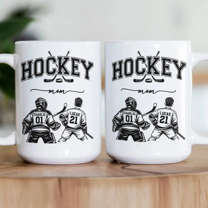 Mother's Day Gifts, Custom Hockey Mom, Grandma - Personalized Mug