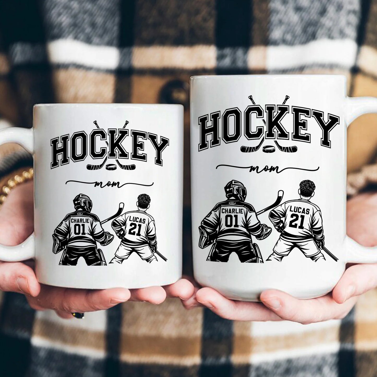 Mother's Day Gifts, Custom Hockey Mom, Grandma - Personalized Mug