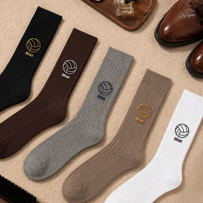 Multiple Sports Icon Choices - Personalized Embroidered Socks