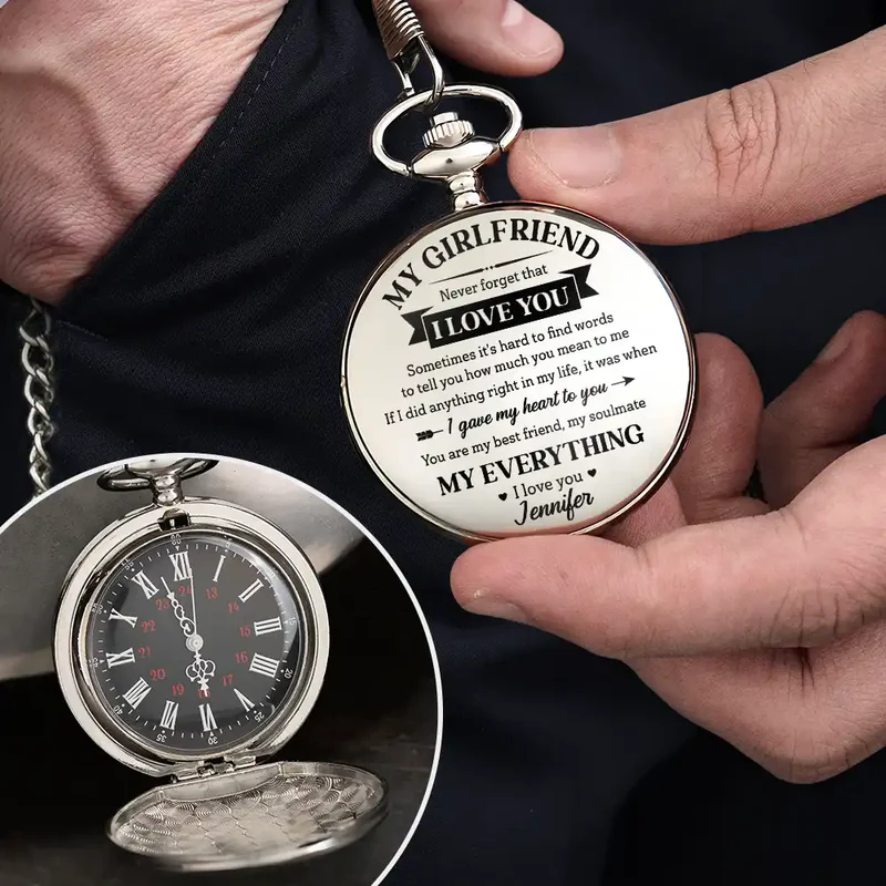My Husband My Wife My Soulmate My Everything - Personalized Pocket Watch
