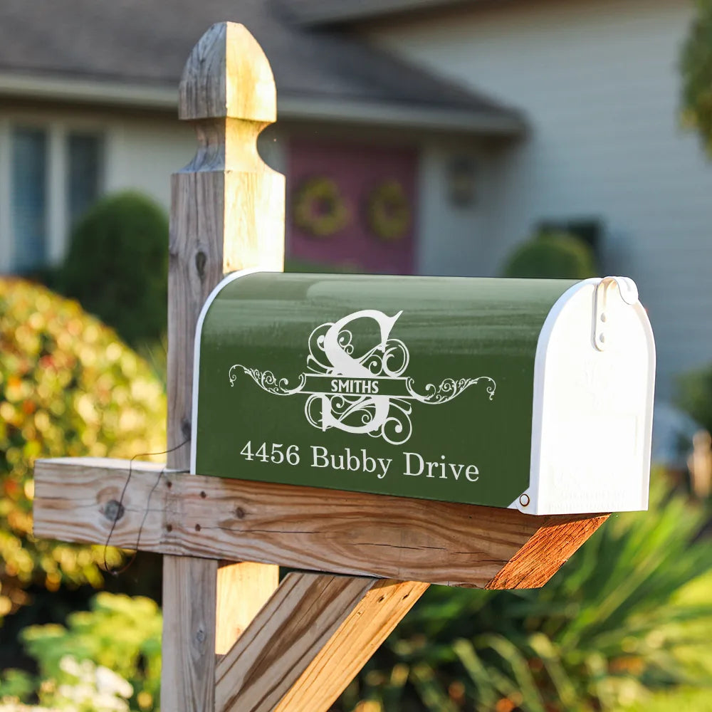 Family Name Monogram - Personalized Mailbox Cover