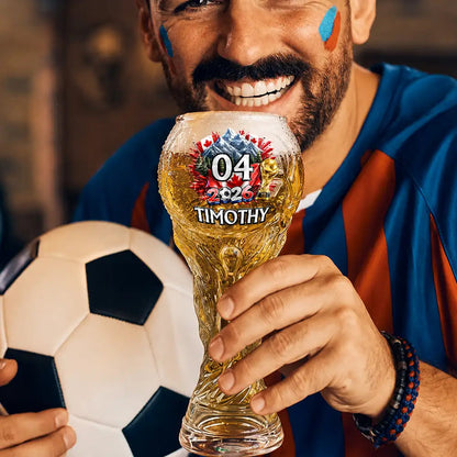 National Flag Soccer Lovers - Personalized Beer Glass