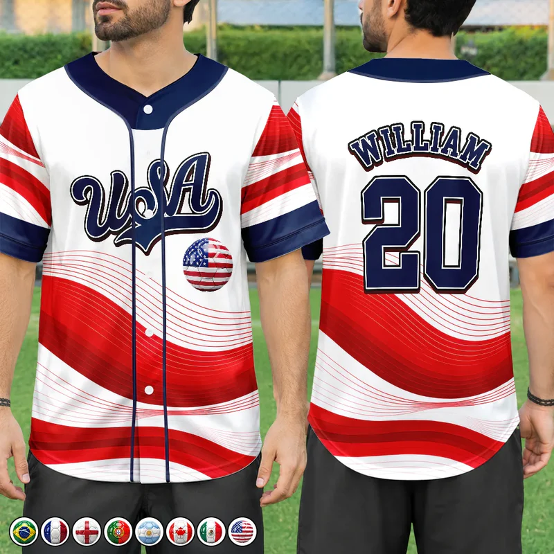 National Pride for Soccer Lovers - Personalized Baseball Jersey Shirt