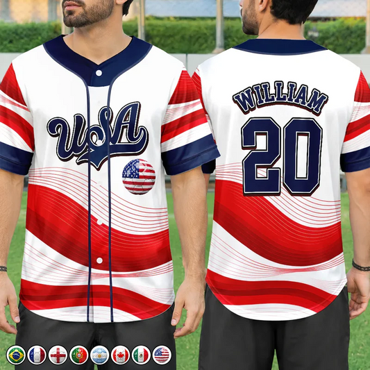 National Pride for Soccer Lovers - Personalized Baseball Jersey Shirt
