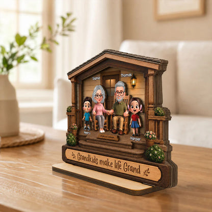 There's No Place Like Grandparents' House 2D Flat - Personalized  Wooden Plaque - Home Decor Gift For Grandparents