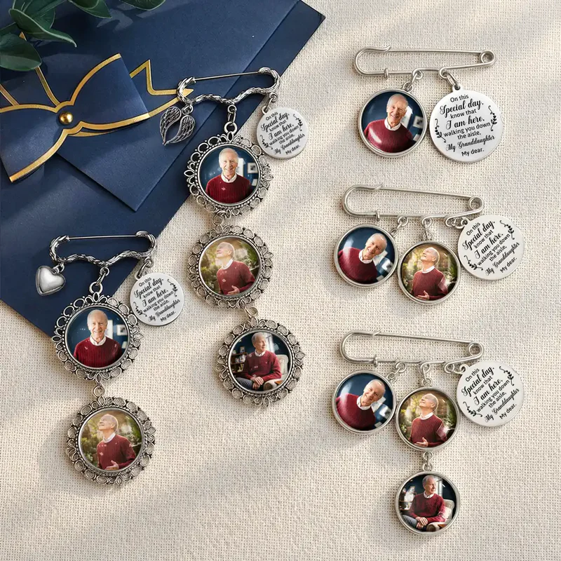 Custom Photo On This Special Day Know That I Am Here - Personalized Lapel Pin
