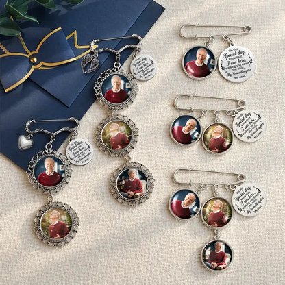 Custom Photo On This Special Day Know That I Am Here - Personalized Lapel Pin