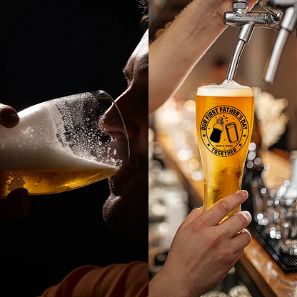 Our First Father's Day Together - Personalized Pilsner Glass