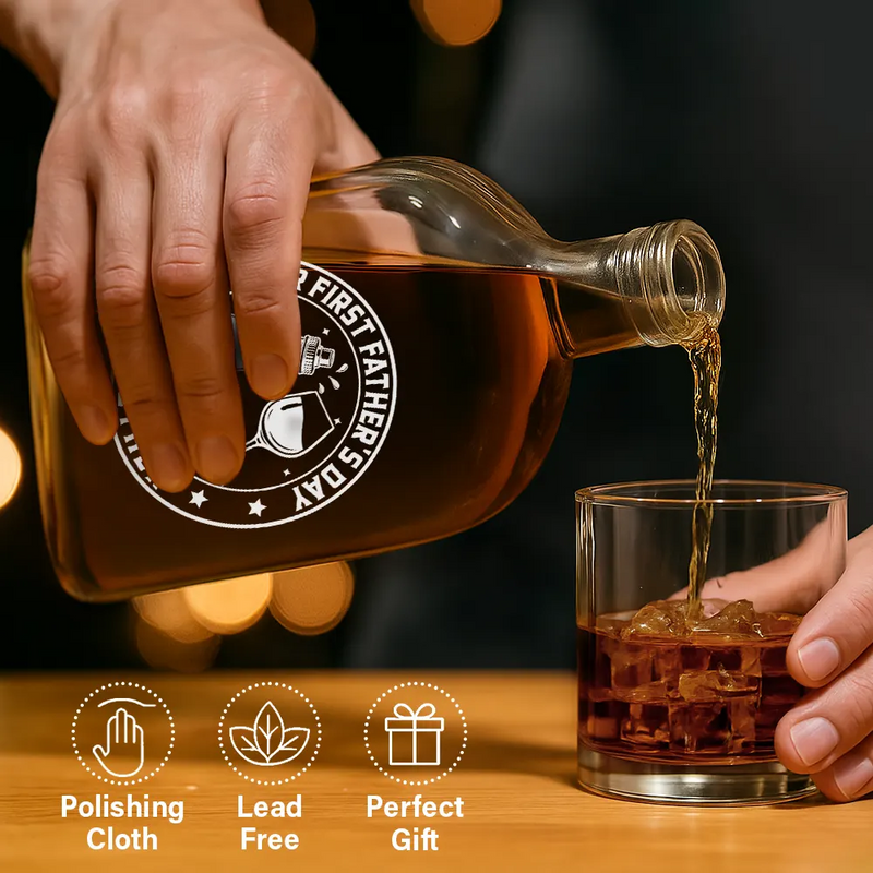 Our First Father's Day Together - Personalized Whiskey Bottle