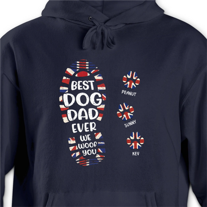 Custom Unisex T-shirt, Premium T-shirt, Hoodie - Personalized Father's Day Birthday Gifts For Dad, Grandpa, Dog Lovers, Dog Dad - To The Best Dog Dad Ever