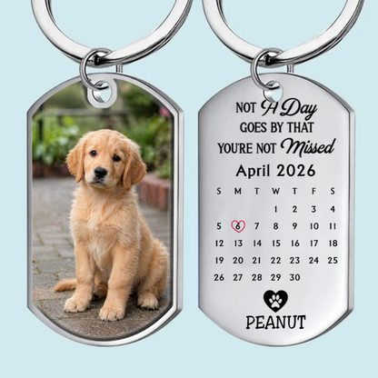 Custom Photo Keychain - Personalized Pet Memorial Gifts For Dogs, Cats - A Loyal Heart Never Fades