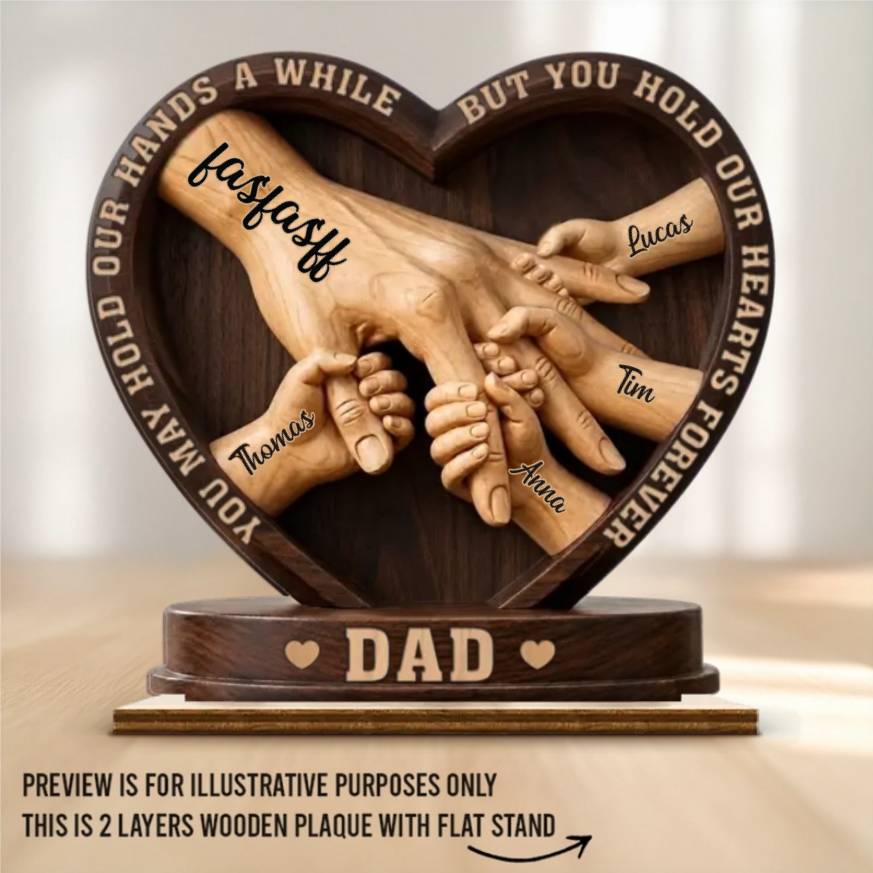 Custom Wooden Plaque - Personalized Father's Day Birthday Gifts For Dad, Grandpa - Crafted With Love