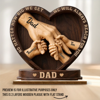 Custom Wooden Plaque - Personalized Father's Day Birthday Gifts For Dad, Grandpa - Crafted With Love