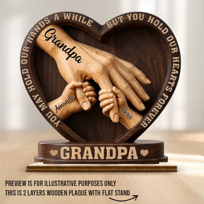 Custom Wooden Plaque - Personalized Father's Day Birthday Gifts For Dad, Grandpa - Crafted With Love