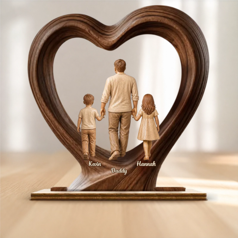 Custom Wooden Plaque - Personalized Father's Day Birthday Gifts For Dad, Grandpa - Thank You For Always Being There