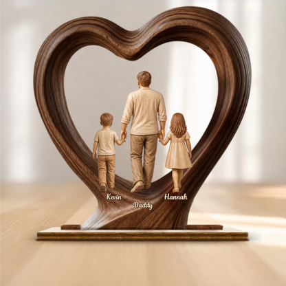 Custom Wooden Plaque - Personalized Father's Day Birthday Gifts For Dad, Grandpa - Thank You For Always Being There