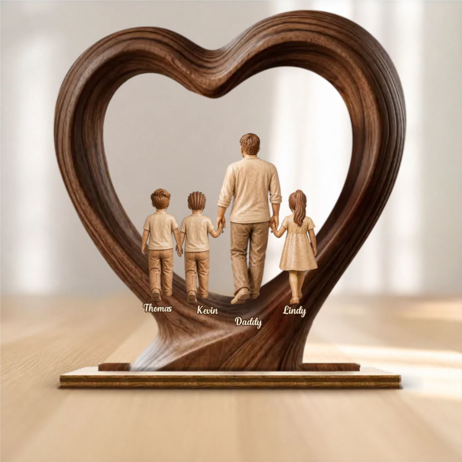 Custom Wooden Plaque - Personalized Father's Day Birthday Gifts For Dad, Grandpa - Thank You For Always Being There