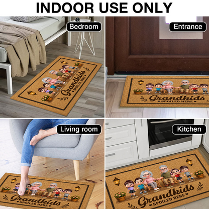 Grandkids Spoiled Here Grandparents & Grandkids - Personalized Doormat - Home Decor Gift For Grandparents