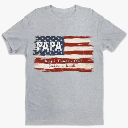 Proud To Be American - Family Personalized Custom Unisex T-shirt, Hoodie, Sweatshirt - Gift For Dad, Grandpa Shirts & Tops The Next Custom Gift