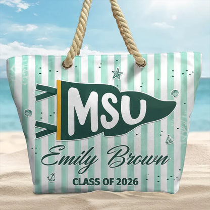 School Pennant Flag - Personalized Beach Bag
