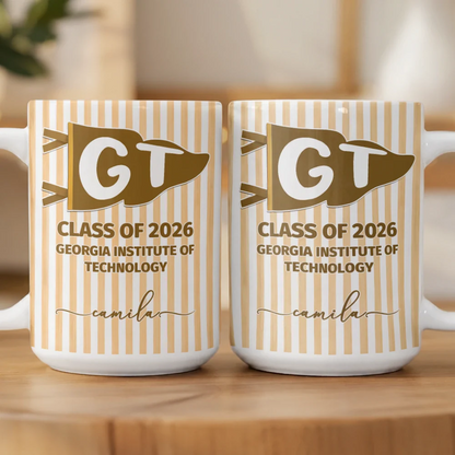 School Pennant Flag - Personalized Mug