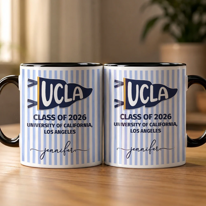School Pennant Flag - Personalized Mug