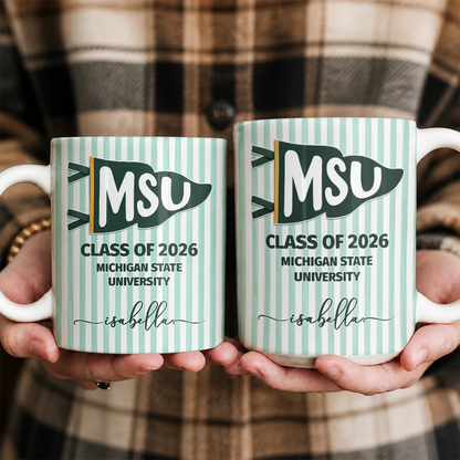 School Pennant Flag - Personalized Mug