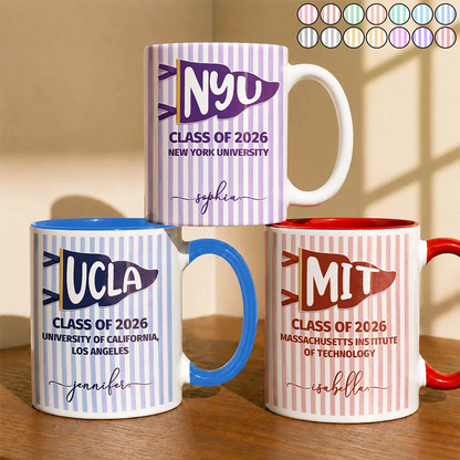 School Pennant Flag - Personalized Mug