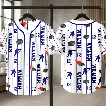 Sports Lovers Number And Name - Personalized Baseball Jersey Shirt