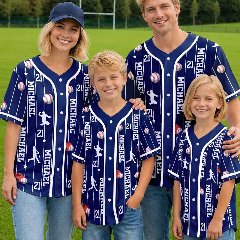 Sports Lovers Number And Name - Personalized Baseball Jersey Shirt
