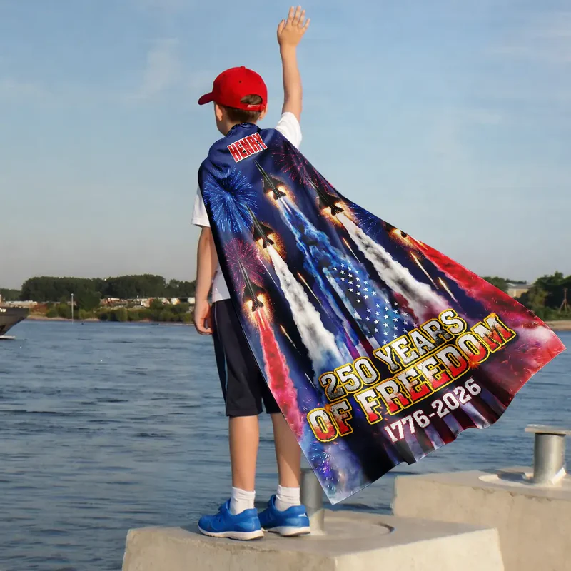 Stars And Stripes America 250th Semiquincentennial - Personalized Costume Cape