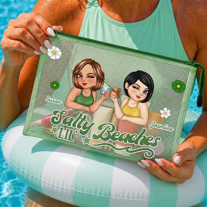 Summer Besties Girls Trip - Personalized Mesh Zipper Pouch
