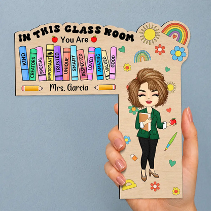 In This Classroom You Are Kind Creators Special Teacher Gift - Personalized Door Corner Wood Sign