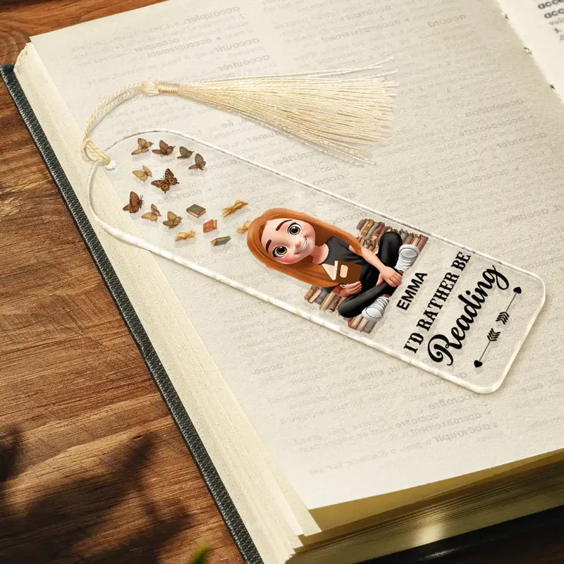 Reading World Belongs To Those Who Read - Personalized Acrylic Bookmark