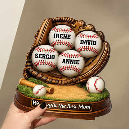 We Caught The Best Mom Icon - Personalized Custom Shaped Wooden Plaque