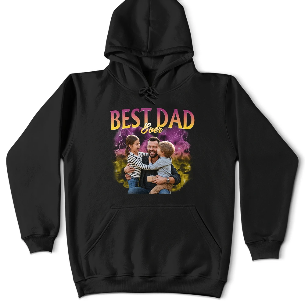 Custom Photo Best Dad Ever Rap Style - Personalized T Shirt